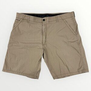 Wrangler Mens 40" Chino Shorts Stretch Golf Work Casual Minimalist Tan Short
